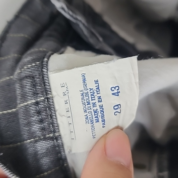 Vintage Versace Jeans Couture Pinstripe High Waisted Jeans - Picture 10 of 11